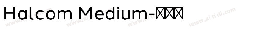 Halcom Medium字体转换